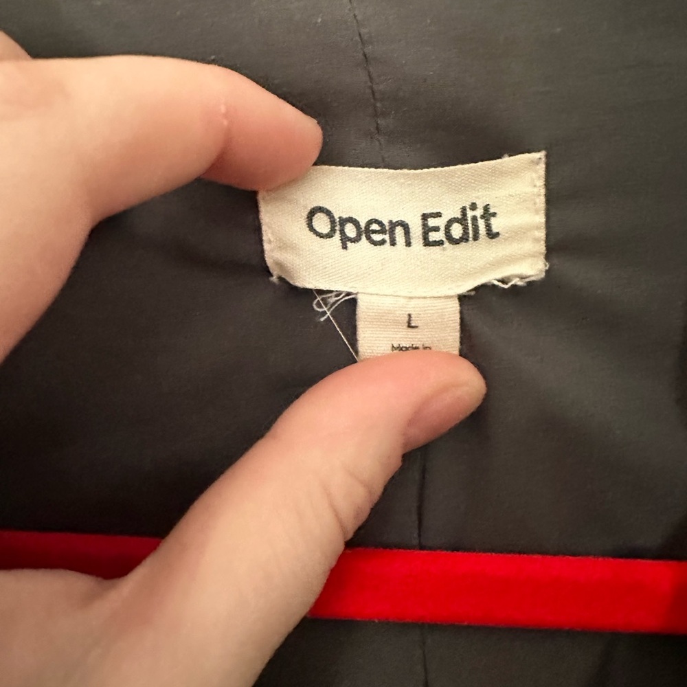 Open Edit Gray Cropped Blazer - Picture 2 of 2